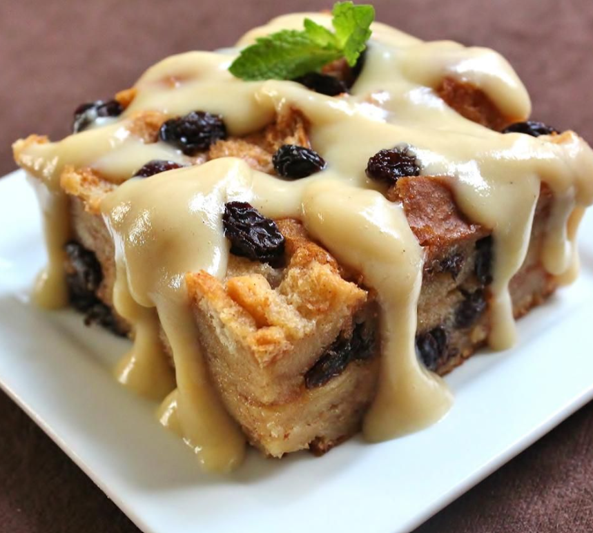 Bread Pudding with Vanilla Sauce