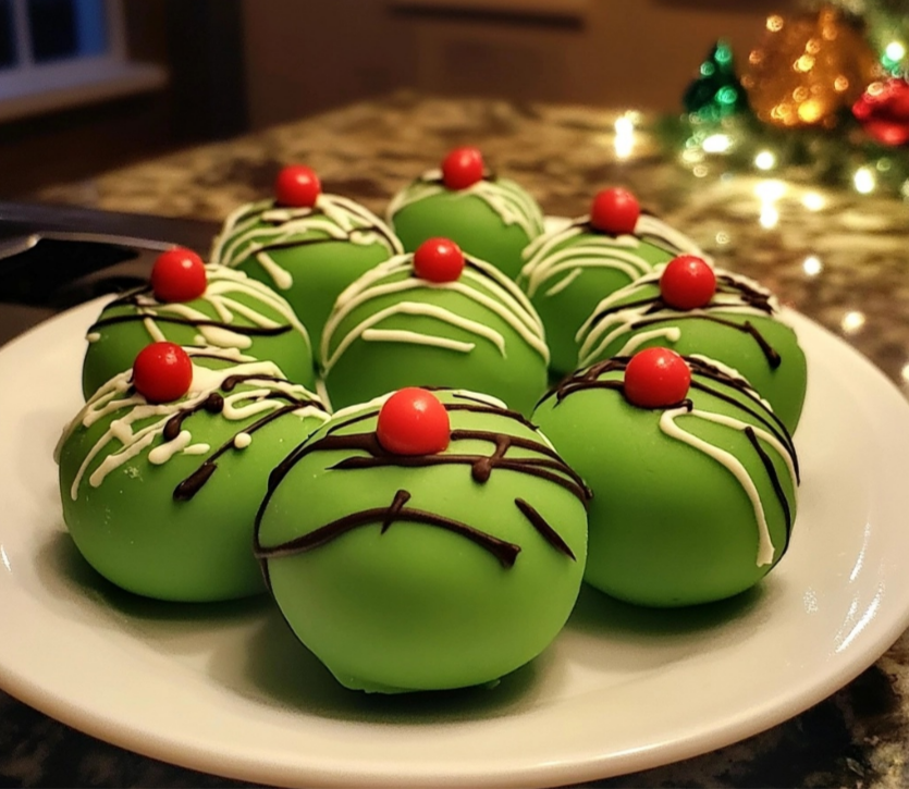 Boules Grinch aux Oreos