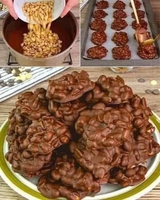 Chocolate Pecan Turtle Clusters