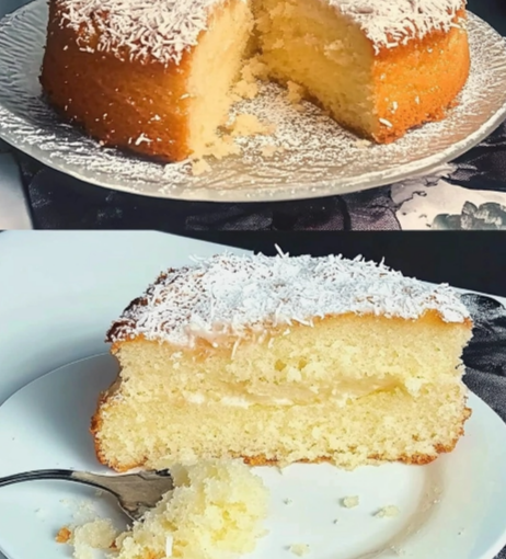 Coconut Cream Cake Recipe with fluffy layers and creamy coconut filling