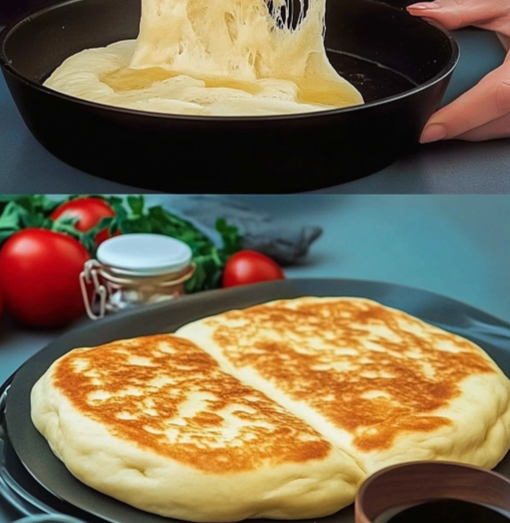 Golden and fluffy Homemade Pan Bread Recipe - simple bread cooked in a pan