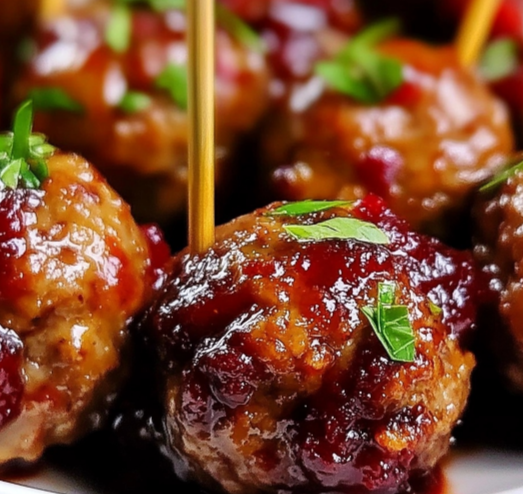 Cranberry Meatballs Recipe - Sweet and Savory Meatballs with Cranberry Sauce