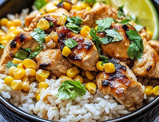 Street Corn Chicken Rice Bowl Recipe - Bold and Flavorful