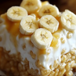 Banana Rice Krispie Treat Cake Recipe - No-Bake Delight