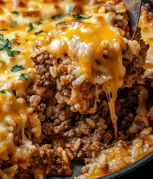 Cheesy Beef and Rice Casserole - Comfort Food Recipe