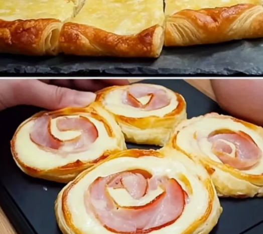 Ham and Cheese Puff Pastry Swirls Recipe