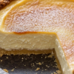 Homemade Buttermilk Pie with golden crust