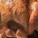 Perfect roasted turkey with crispy golden skin