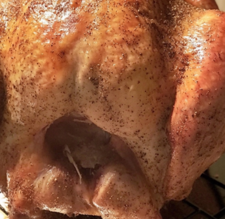 Perfect roasted turkey with crispy golden skin