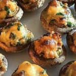 Mushrooms Stuffed with Crab Meat – a savory and cheesy appetizer