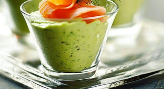 Avocado Dill Mousse and Smoked Salmon Verrine Recipe