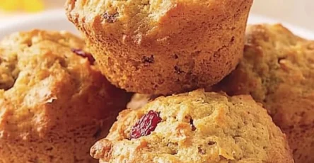 Muffins aux canneberges et avoine