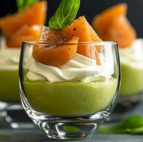 Mousse à l'avocat et au saumon fumé