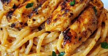 Spaghetti crémeux au poulet grillé