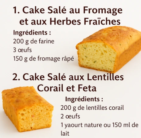 3 recettes salées moelleuses et faciles