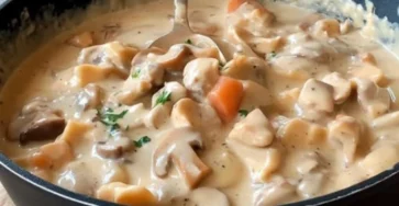 Blanquette de poulet aux champignons