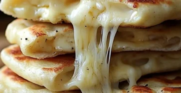 Cheese naans faits maison
