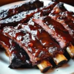 Côtes levées bbq ribs de porc au four