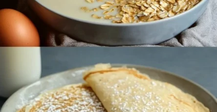 Crêpes à l’avoine en 5 minutes saines et sans sucre