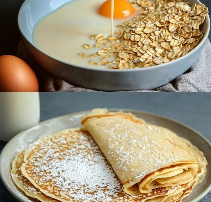 Crêpes à l’avoine en 5 minutes saines et sans sucre
