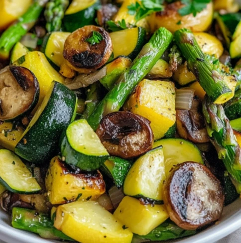 Légumes sautés à l'ail et au persil une recette saine, rapide et pleine de saveurs