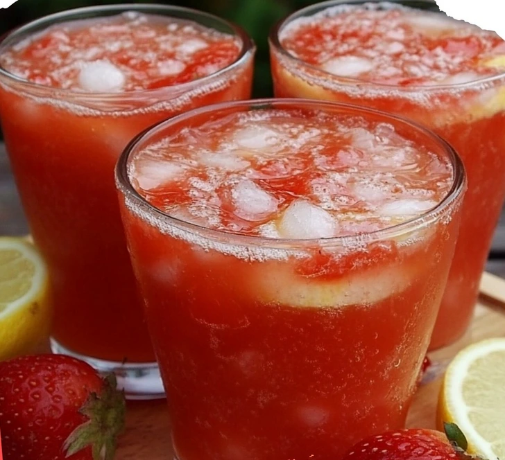 Limonade à la fraise maison