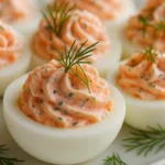 Œufs farcis au saumon fumé et fromage frais