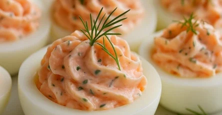 Œufs farcis au saumon fumé et fromage frais