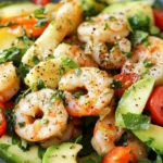 Salade fraîche de crevettes et avocat