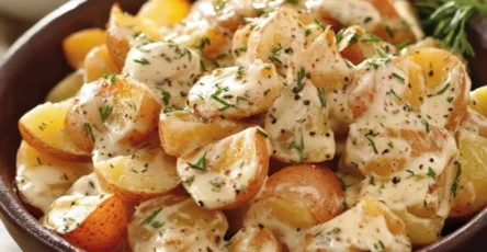 Salade de pommes de terre crémeuse à la ciboulette