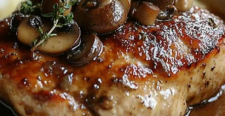 Poulet Sauce Crémeuse aux Champignons