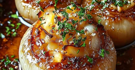 Oignons Rôtis Farcis au Four