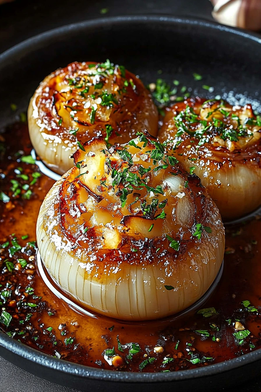 Oignons Rôtis Farcis au Four