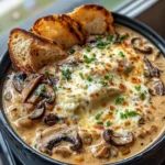 Poêlée Crémeuse de Champignons Gratinée au Fromage