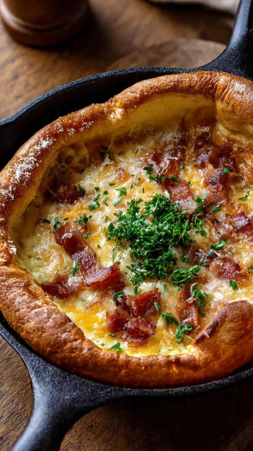 Dutch Baby Salé au Bacon & Fromage