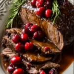 Rôti de Bœuf aux Cranberries & Sauce au Romarin