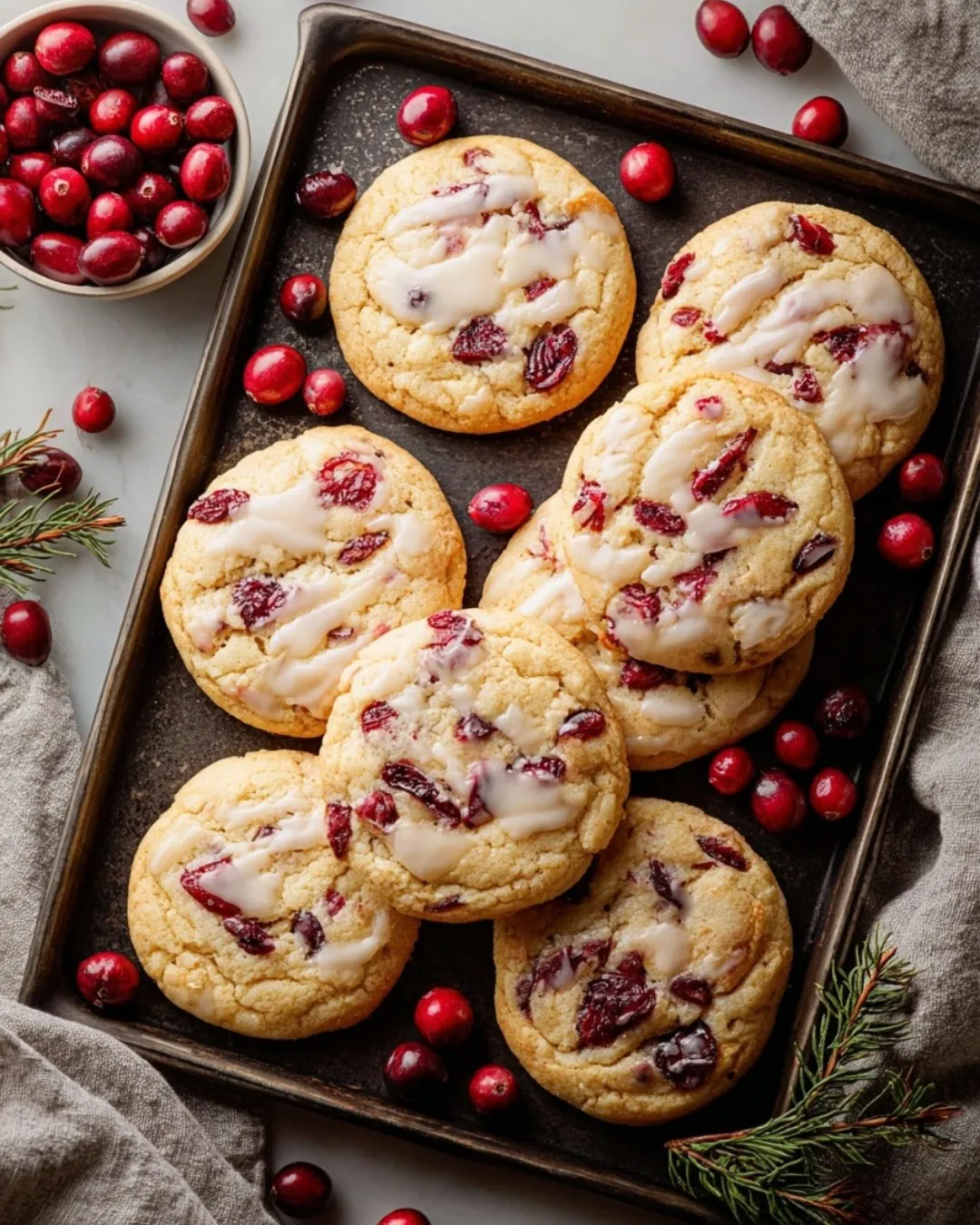 Cookies de Nouvel An aux canneberges et à l’orange