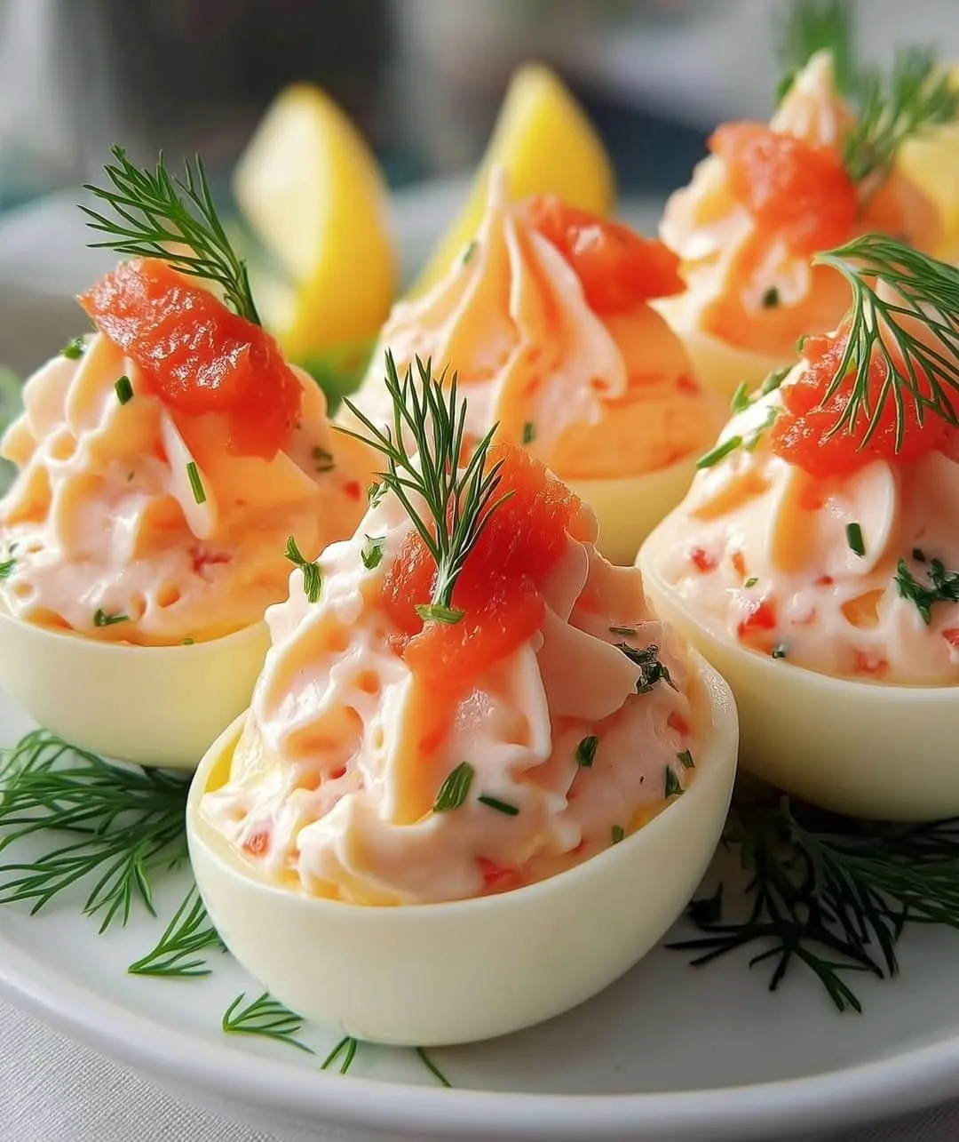 œufs mimosa au saumon fumé