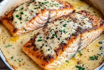 Saumon au four sauce citron & beurre