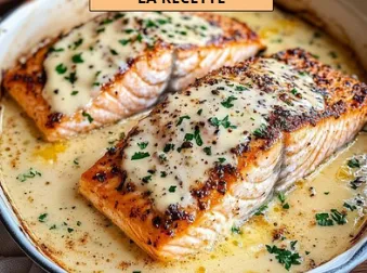 Saumon au four sauce citron & beurre