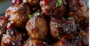 Boulettes de viande aux canneberges de Noël