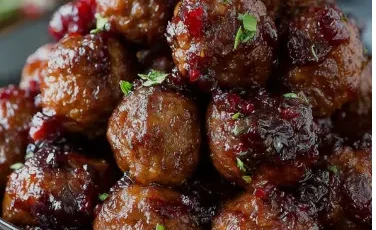 Boulettes de viande aux canneberges de Noël