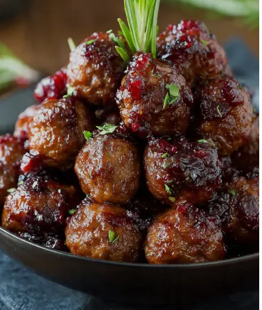 Boulettes de viande aux canneberges de Noël
