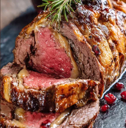 Bœuf farci juteux pour Noël