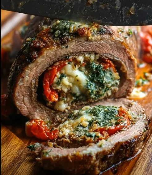 Bavette farcie à l'italienne