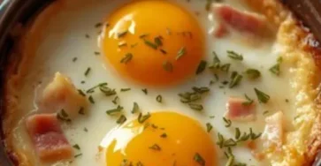 Œufs cocotte gratinés au jambon cru