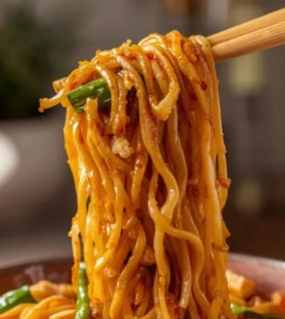 Nouilles Asiatiques Sautées à la Sauce Épicée