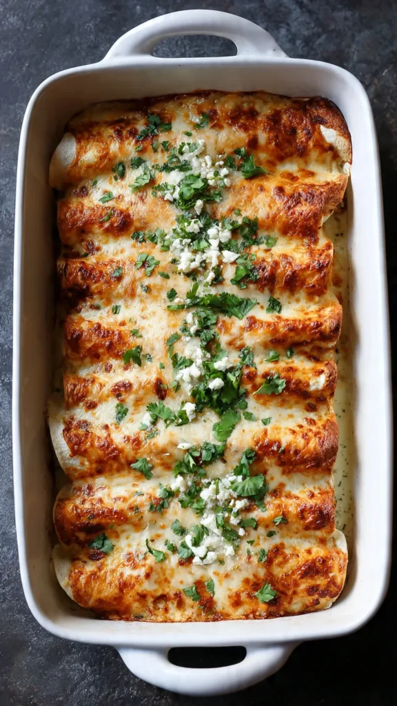 Queso Chicken Enchiladas — Recette Complète