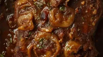 Bœuf Fondant aux Oignons Caramélisés