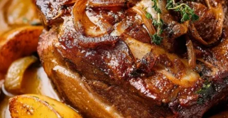 Épaule de porc braisée au cidre de pomme